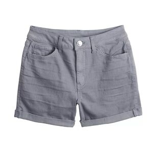 **SO* Gray Junior's High Rise Favorite Midi Shorts Size 13